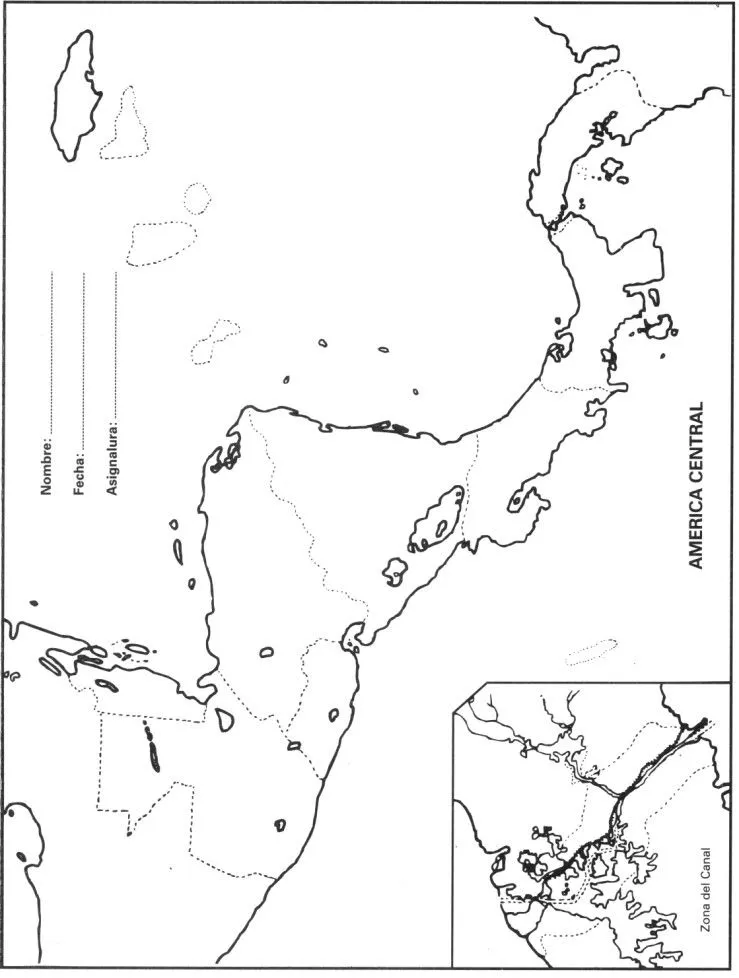 Mapa de centroamerica para colorear - Imagui