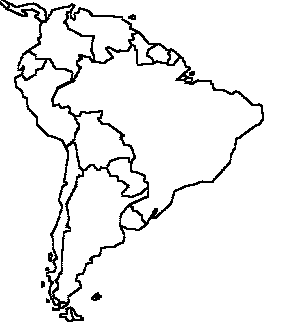 MAPA DE AMERICA PARA COLOREAR