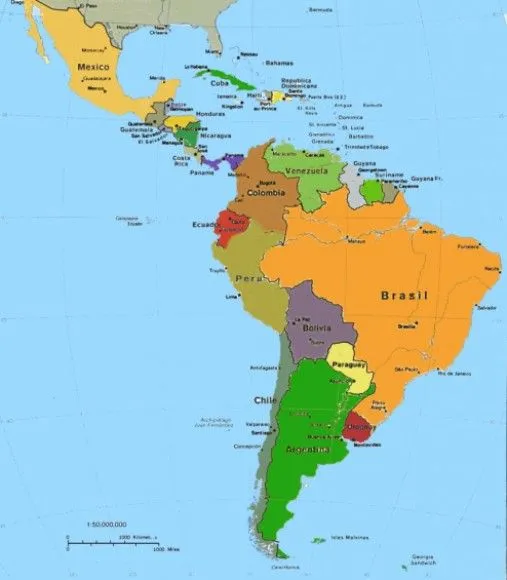 Mapa de América Latina