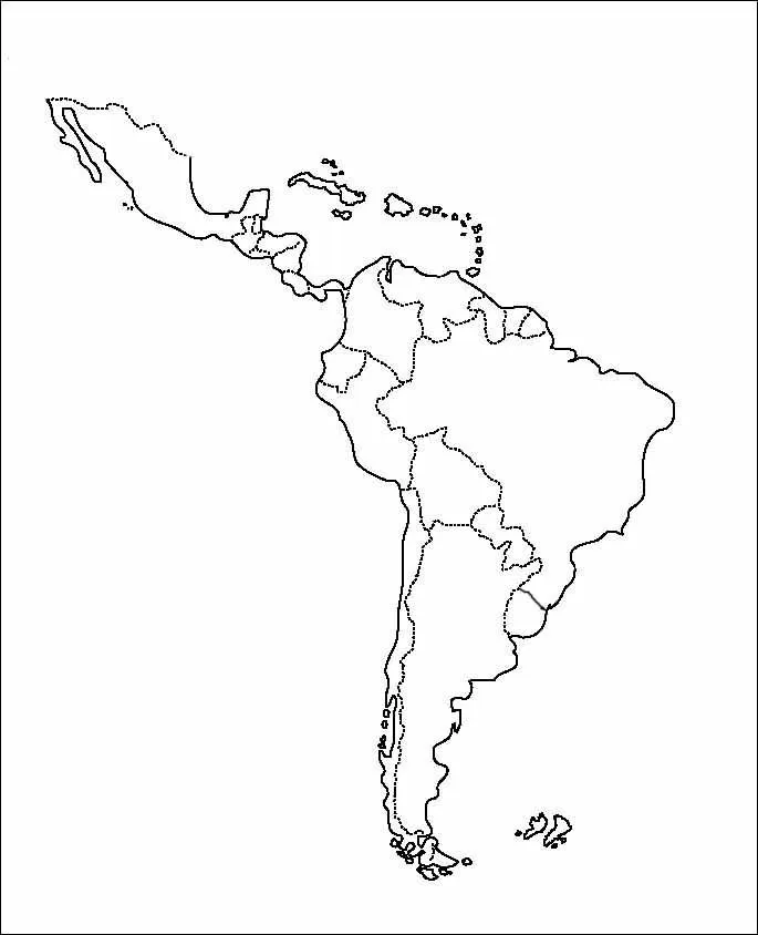 Mapa de America latina para colorear - Imagui