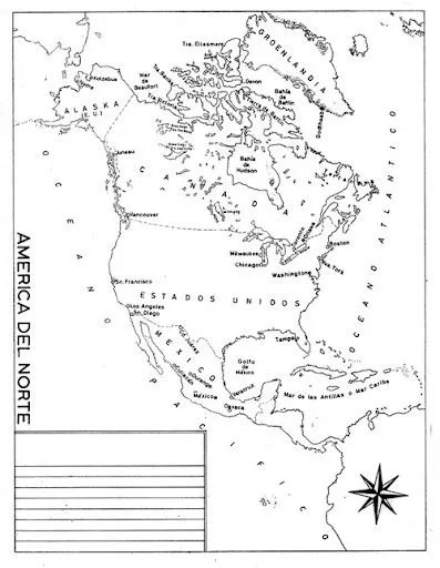 Mapa de américa con nombres - Imagui