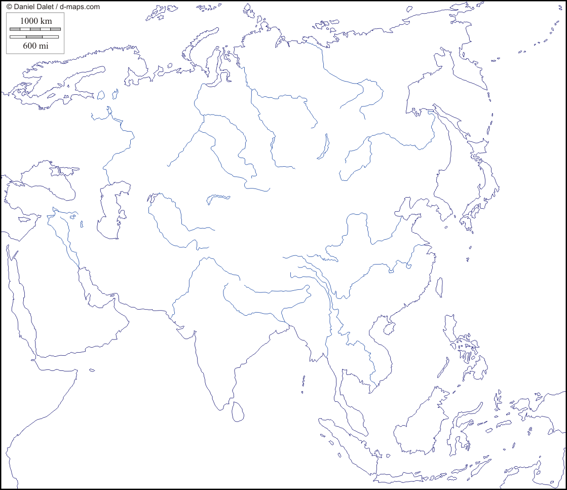 Mapa de asia en blanco - Imagui