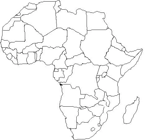 Mapas del continente africano para colorear - Imagui