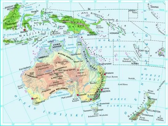 ŚwiatPodróży.pl :: Atlas :: Australia i Oceania : mapa ...