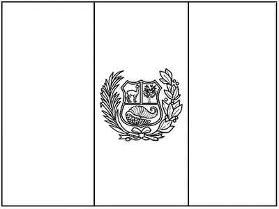 Mapa y Bandera y escudo de Perú para dibujar pintar colorear ...