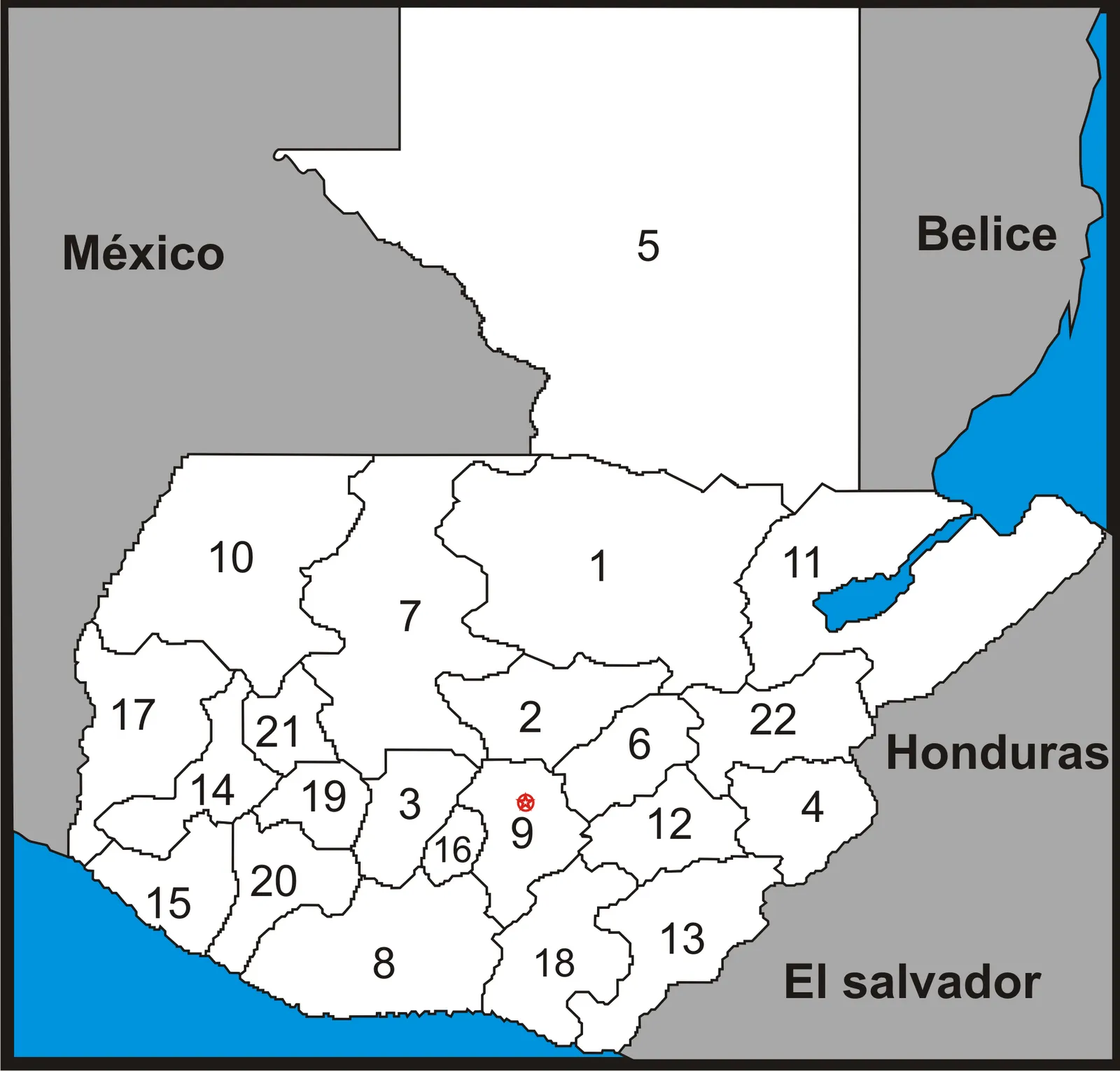 Mapa y Bandera de Guatemala para dibujar pintar colorear imprimir ...