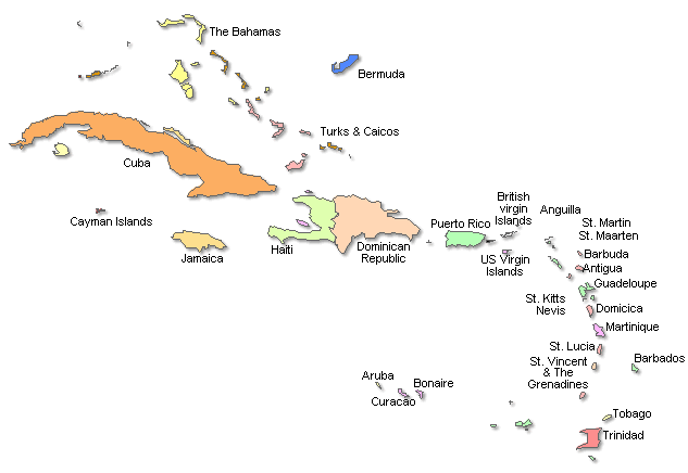 mapa-caribe | Fatherland Dominican.-