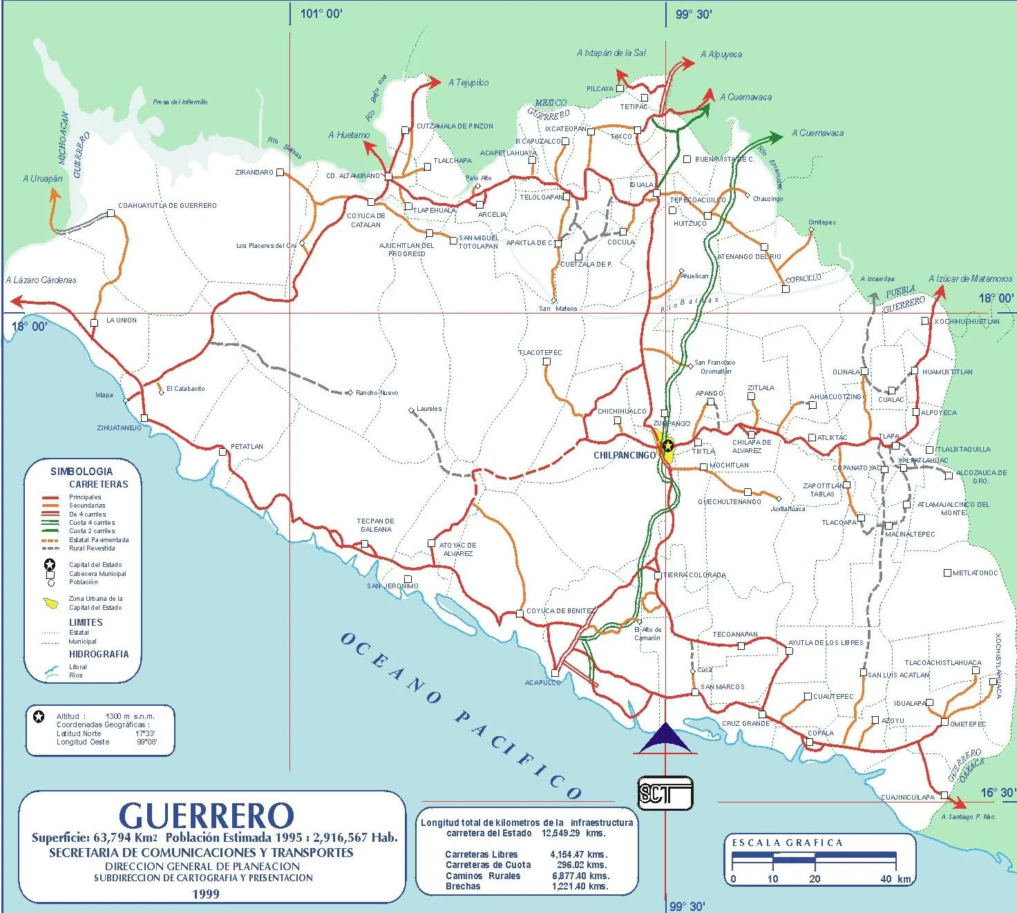 Mapa Carreteras De Baja California