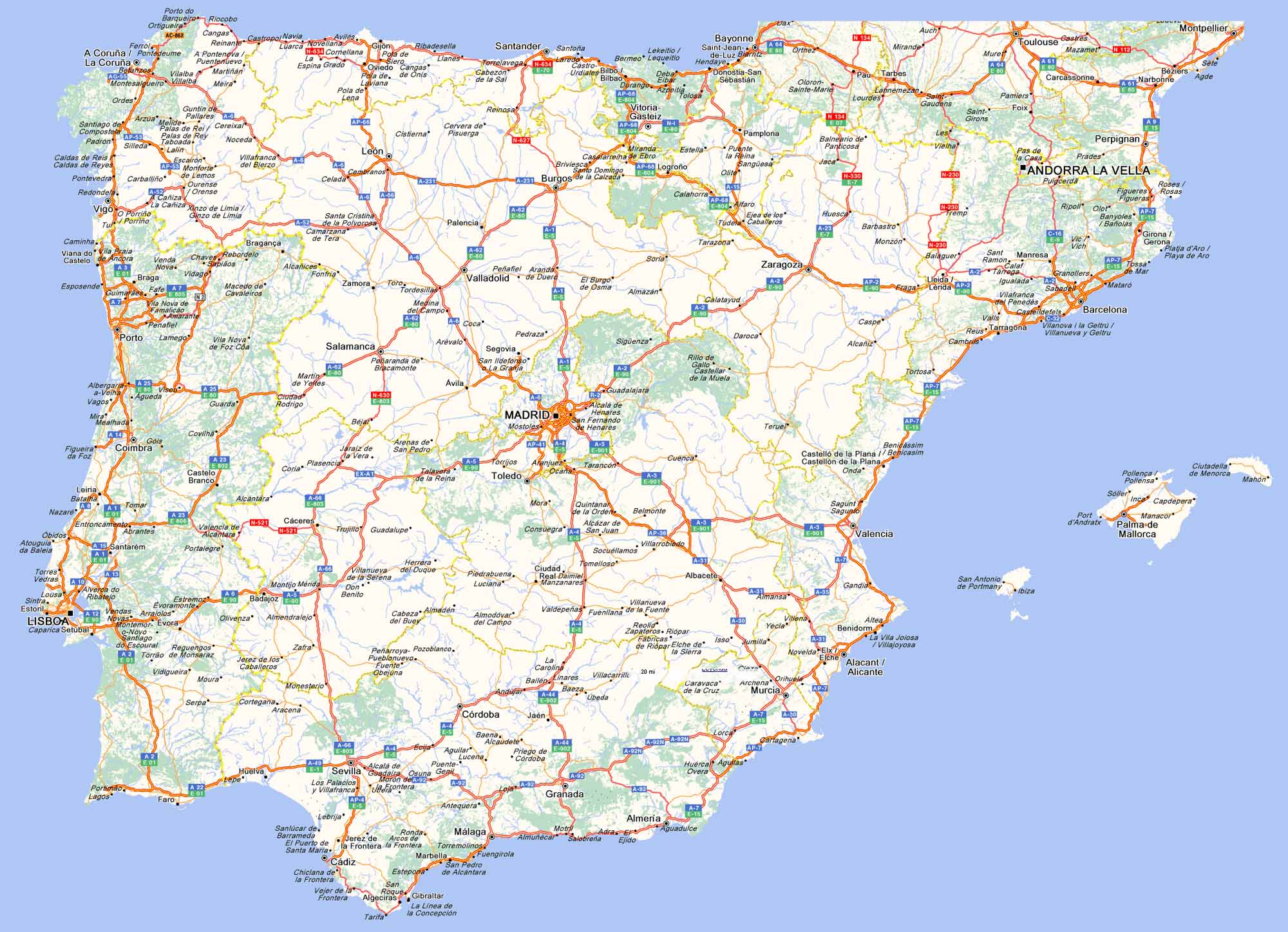 Mapa de carreteras de España , que servirá para que además de ...