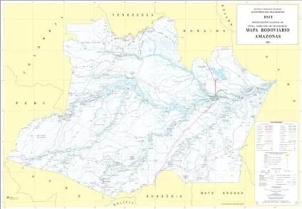 Mapa de Carreteras Federales y Estatales del Estado de Amazonas ...