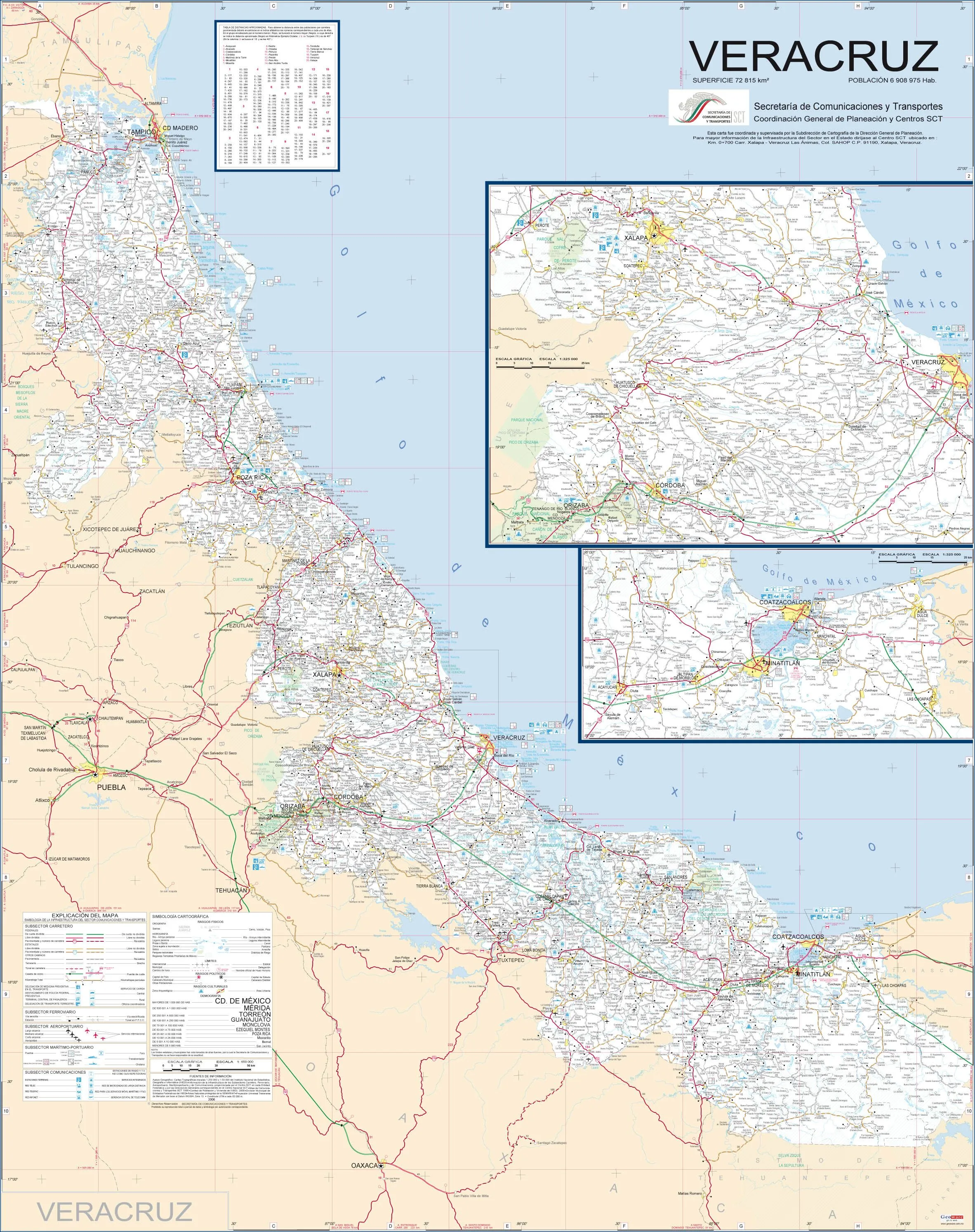 Mapa de carreteras de Veracruz - Wikivia