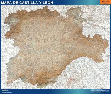 Mapa Castilla y León | Murales Posters Pared