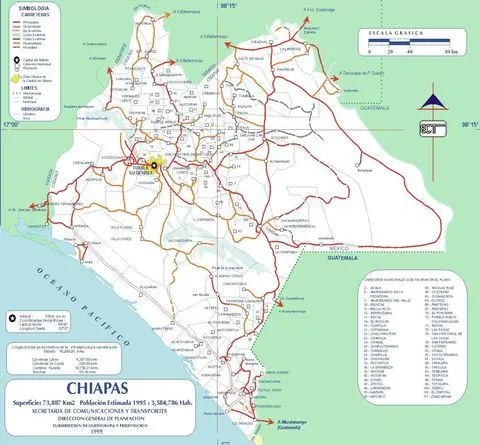 Mapa de Chiapas