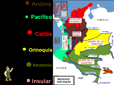 Mapa regiones naturales de colombia - Imagui