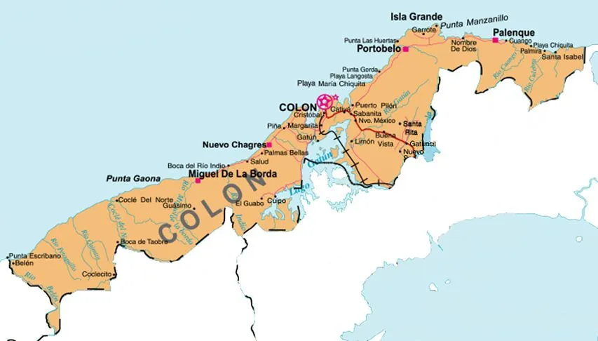 Mapa de Colón