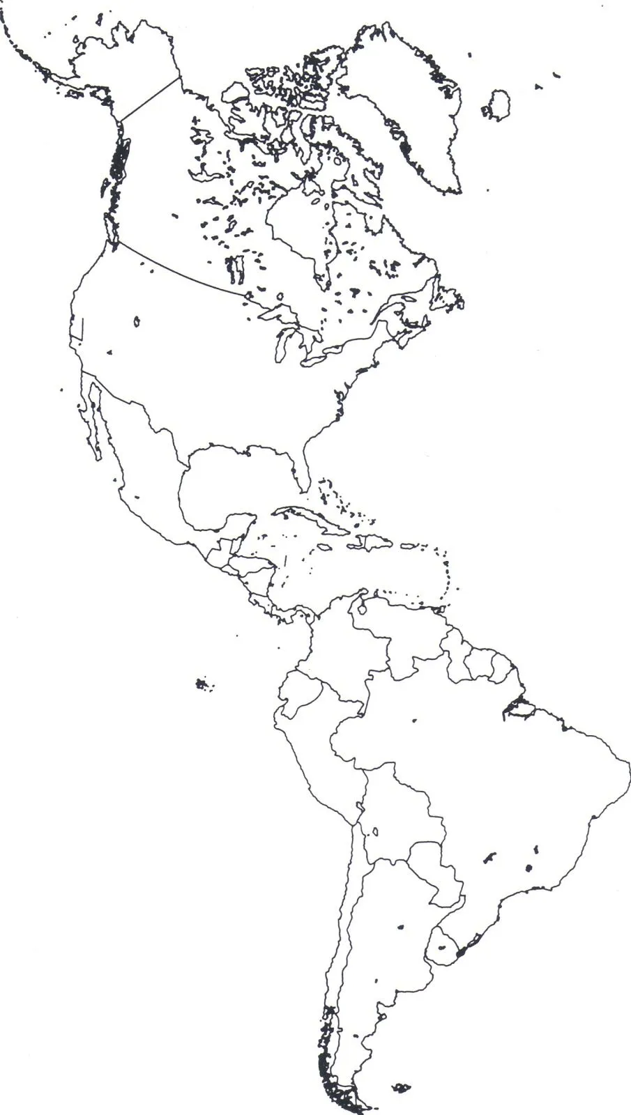 Mapa del continente americano con nombres - Imagui