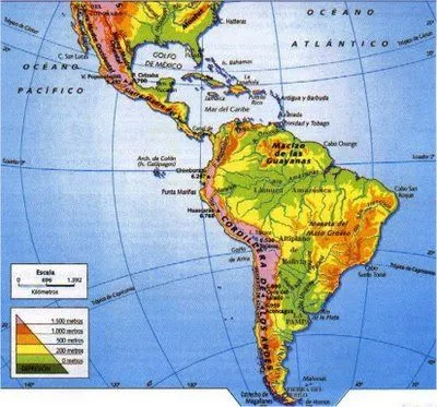 Mapa de america latina con nombres - Imagui