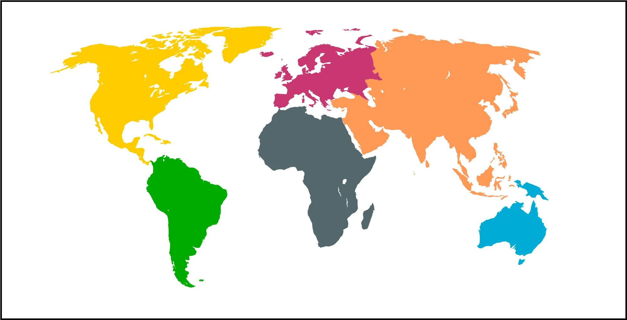 ▷【 Mapa de continentes 】» Con Nombres | Mudo | En blanco | Imprimir