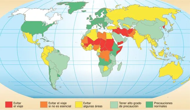 Los países más peligrosos para hacer turismo