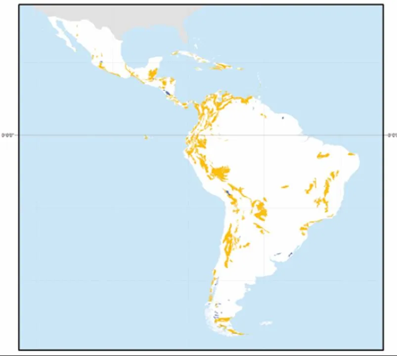 Mapa de la distribución de Los Cambisoles en América Latina y el ...