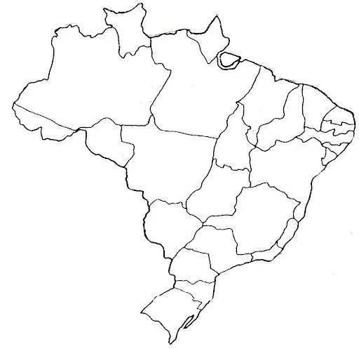 MAPA DO BRASIL PARA COLORIR