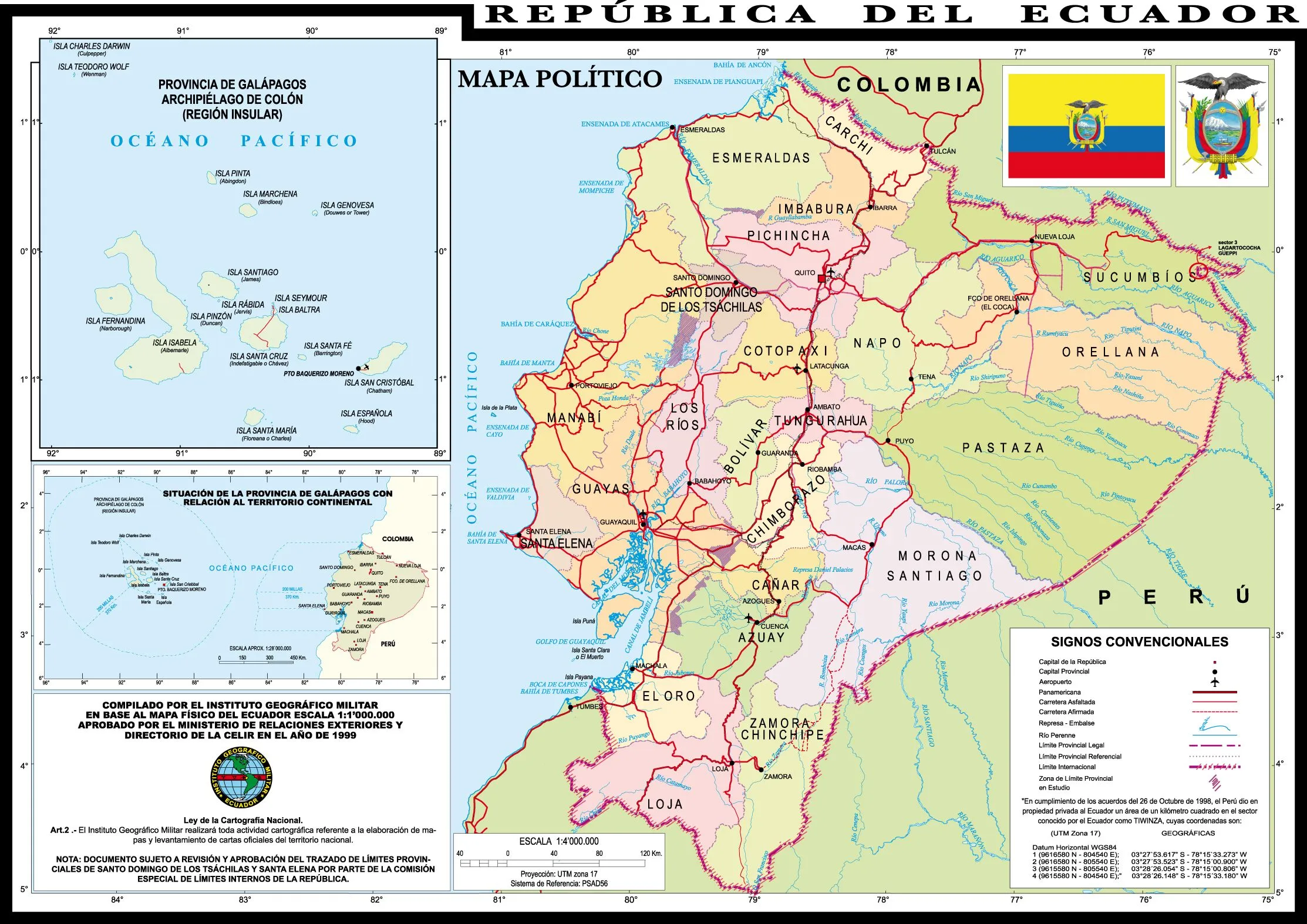 Mapa del Ecuador