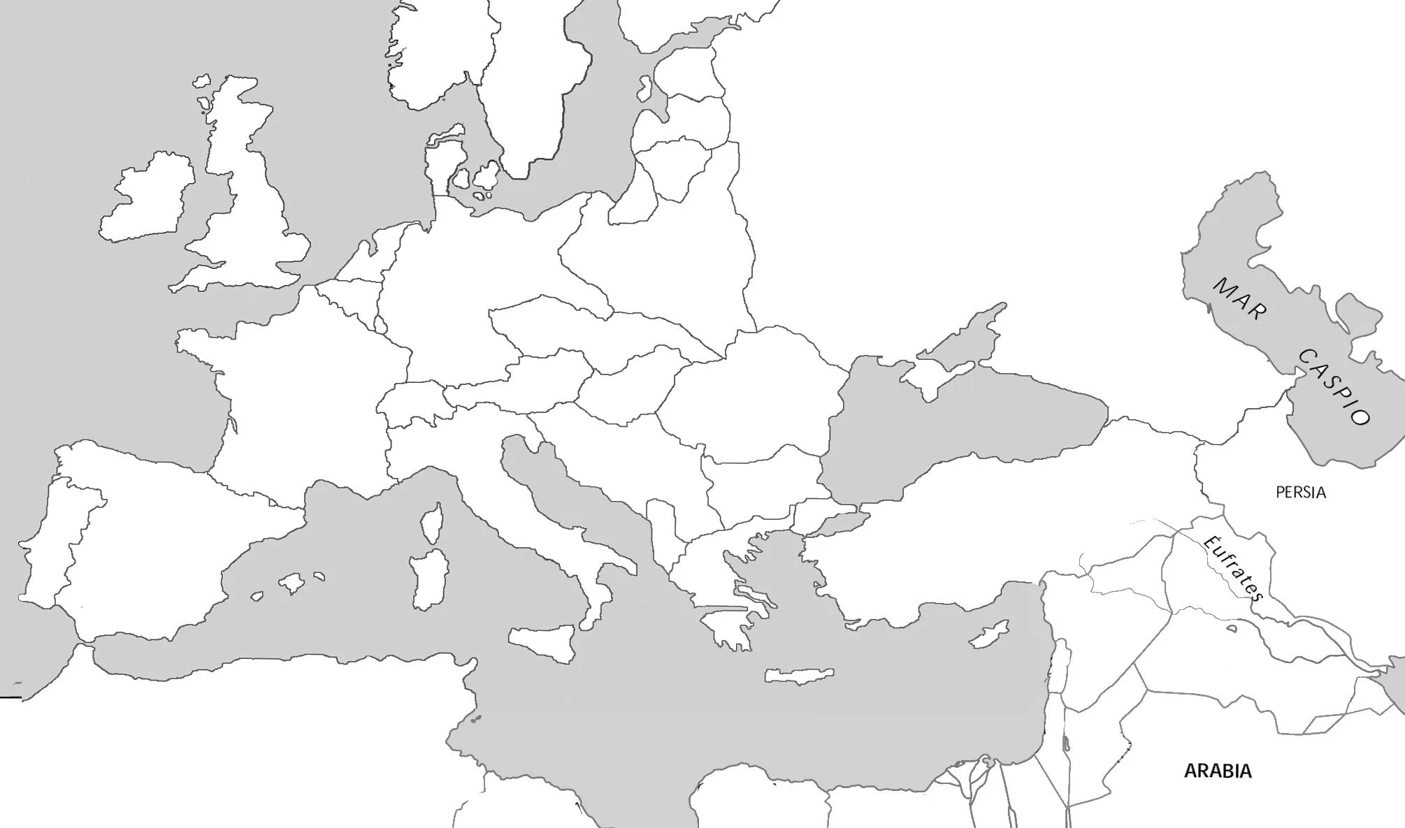 Mapa europa en blanco - Imagui