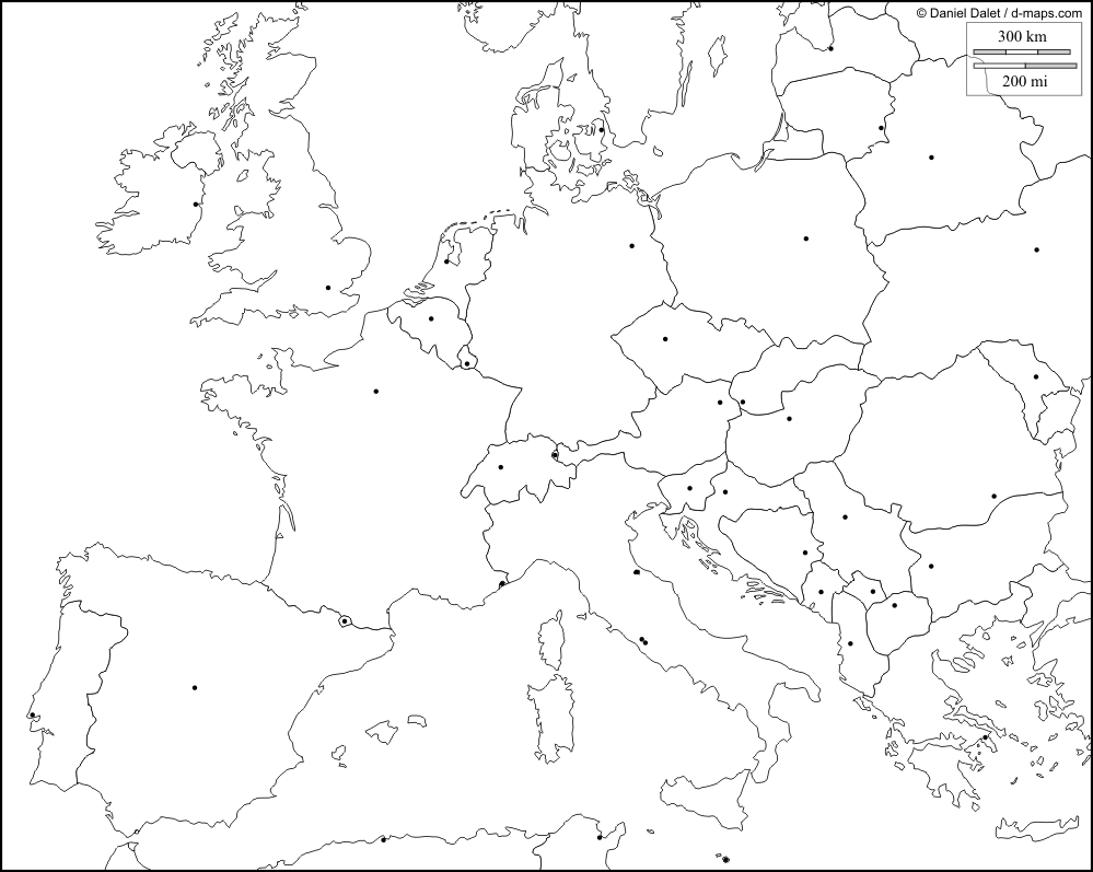 Mapa de europa para colorear - Dibujos para colorear - IMAGIXS