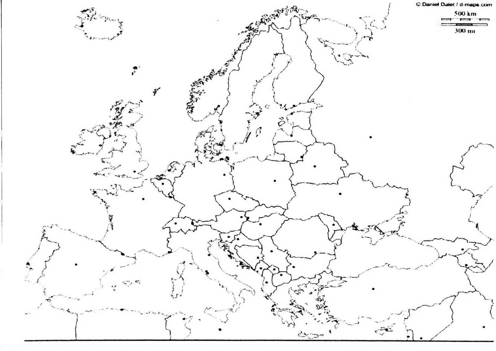 Mapa de Europa para pintar - Imagui