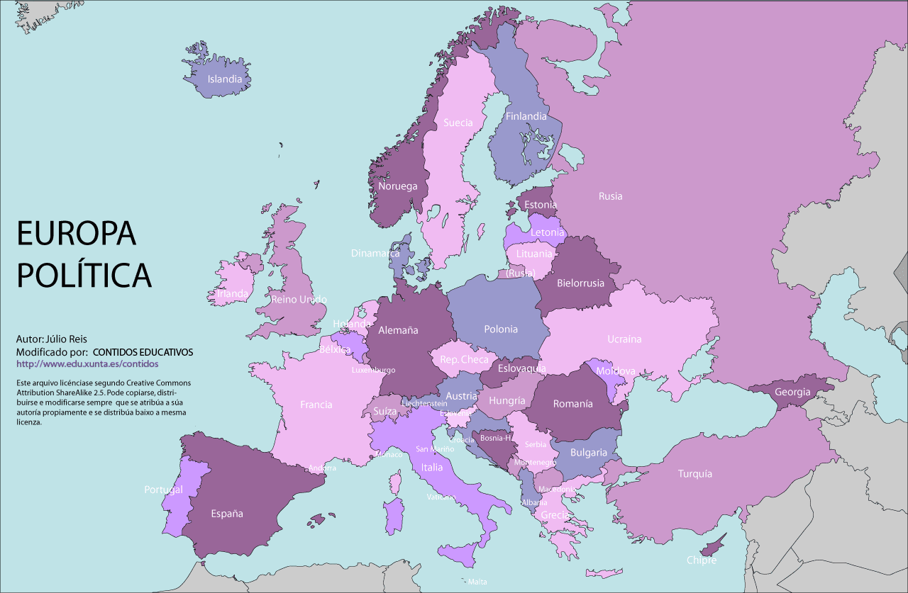 Mapa De Europa Politico