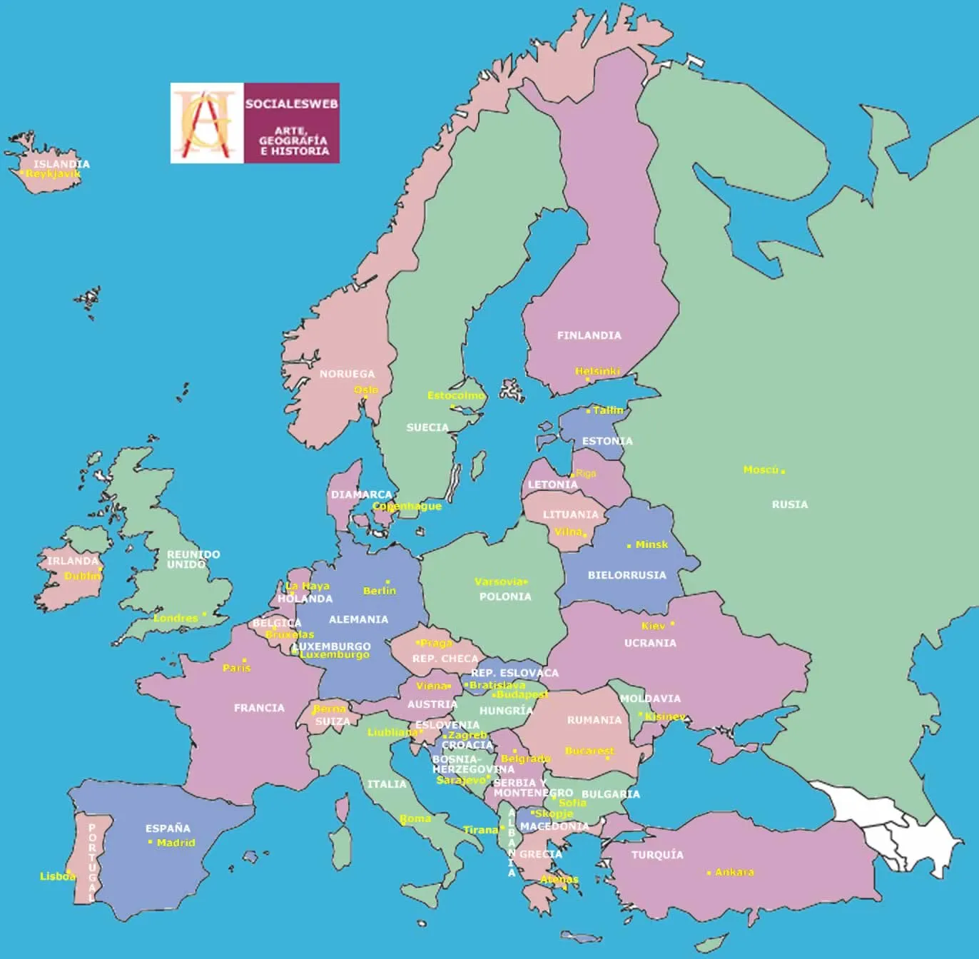 Mapa De Europa Politico Actualizado