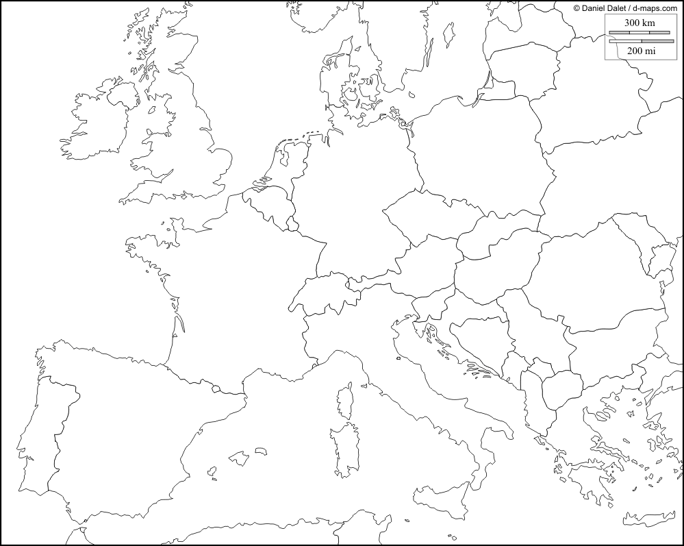 Mapa De Europa Politico Mudo Para Completar