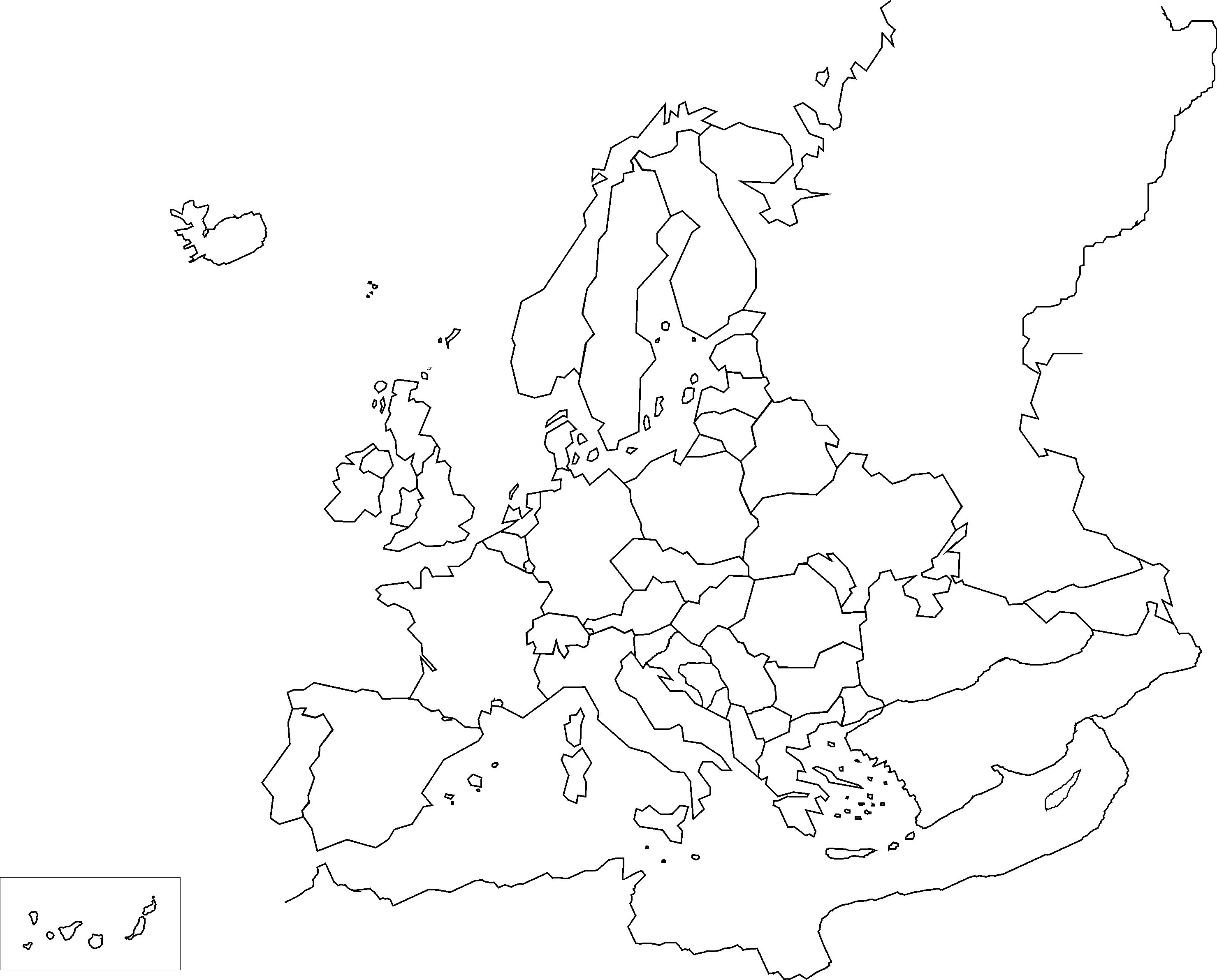 Mapa De Europa Politico Mudo Para Completar