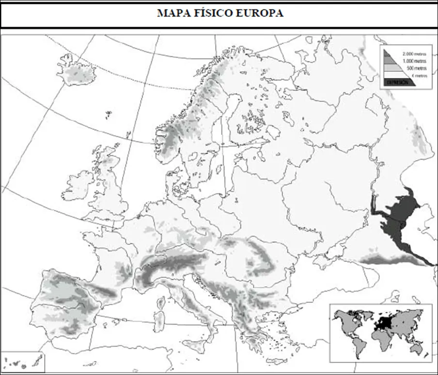 Mapa De Europa Politico Mudo Para Completar