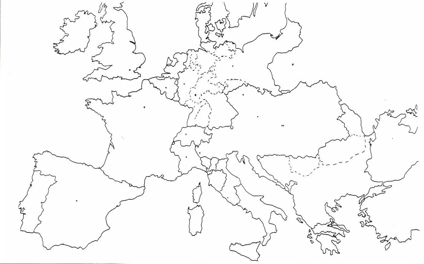 Mapa De Europa Politico Mudo Para Imprimir