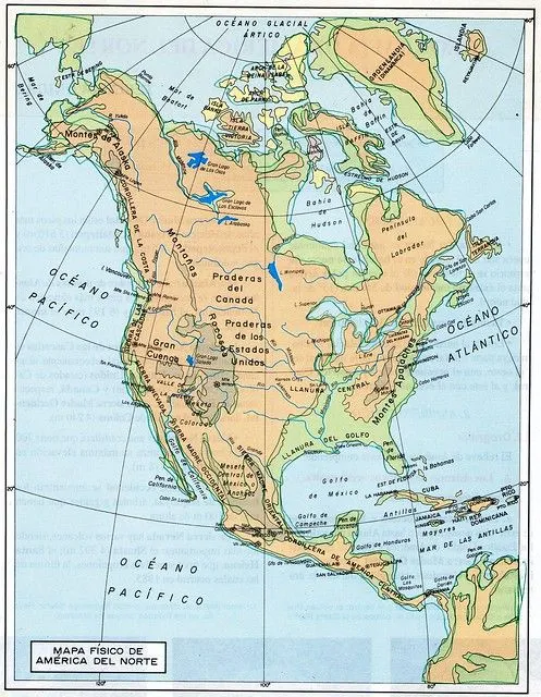 Mapa Físico de América del Norte | Flickr - Photo Sharing!