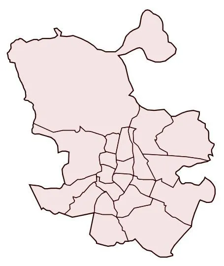 Mapa político mudo de Madrid 2007 - mapa.