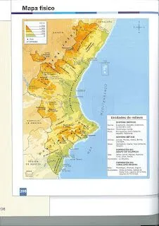 Mapa físico comunidad valenciana - Imagui