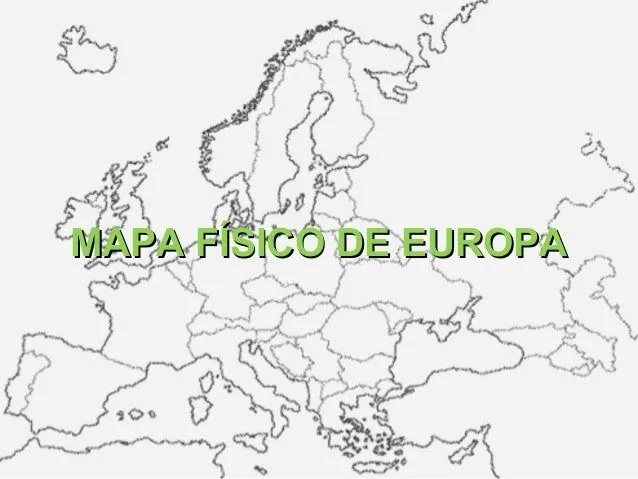 Mapa físico de europa