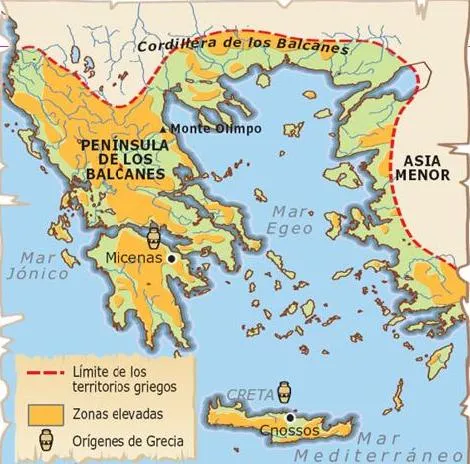 Mapa fisico de grecia - Imagui