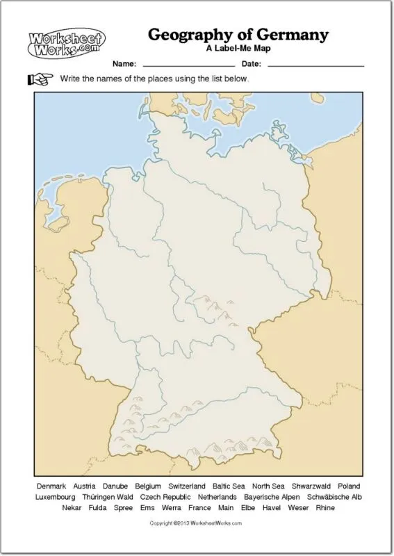 Mapa físico y político de Alemania Mapa de ciudades y ríos de ...
