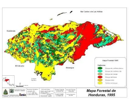 Mapa Forestal de Honduras