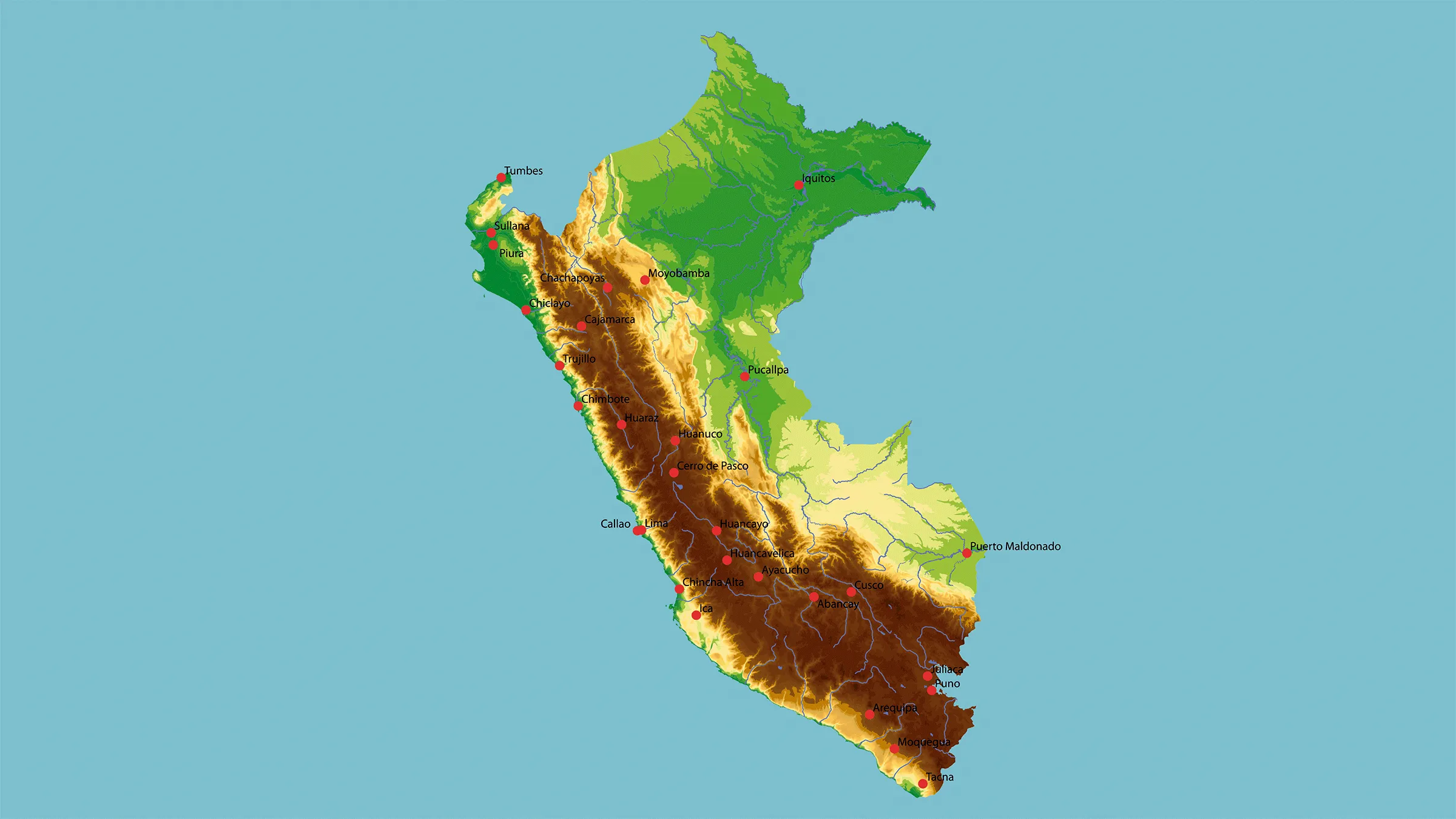 Mapa Geográfico del Perú