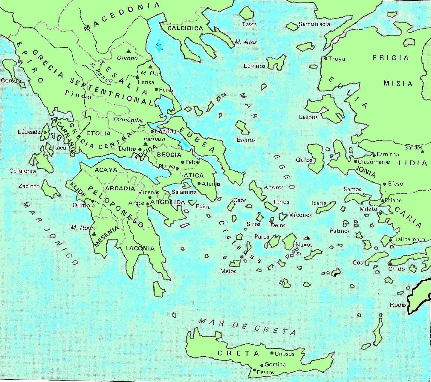 mapa de Grecia | Lampuzo