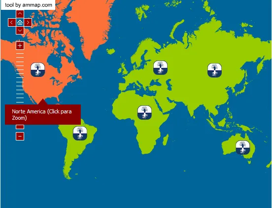 Mapa de grupos en Hispanoamérica