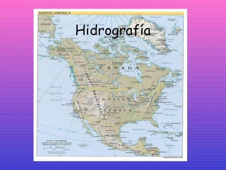 Mapa hidrografico de america del norte con nombres - Imagui