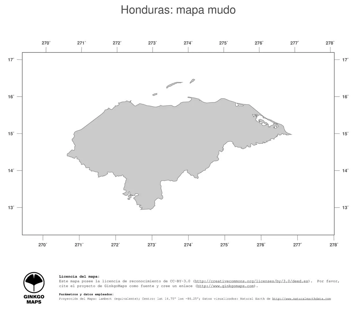 Mapa Honduras; mapas colección continente América del Sur; record ...