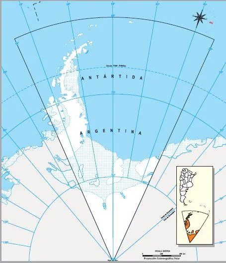 Mapa para imprimir de la Antártida Argentina Mapa mudo de la ...