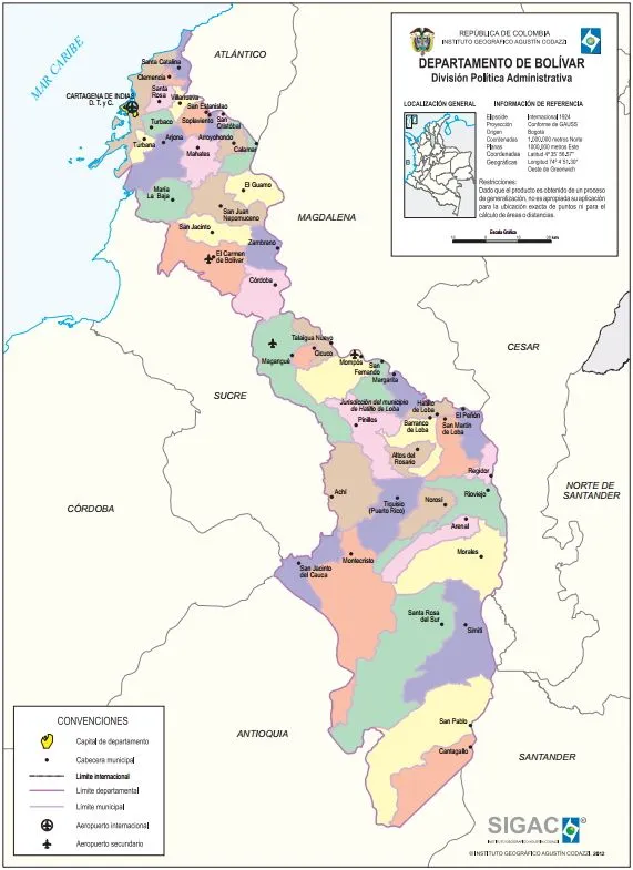 Mapa para imprimir de Cauca Mapa político de Cauca (Colombia ...