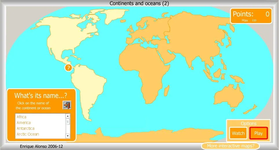 Mapa interactiu d'Europa Continents i ocèans. On és? - Mapas ...